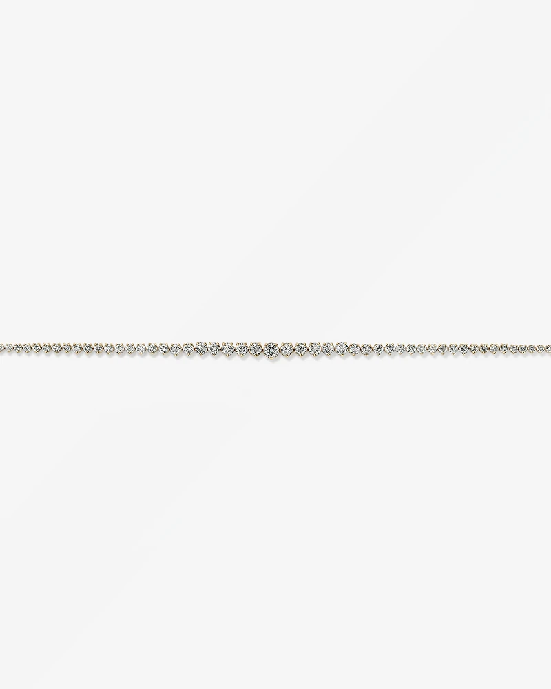 10.00 Carat TW Graduated Diamond Riviera Tennis Necklace in 18kt Yellow Gold