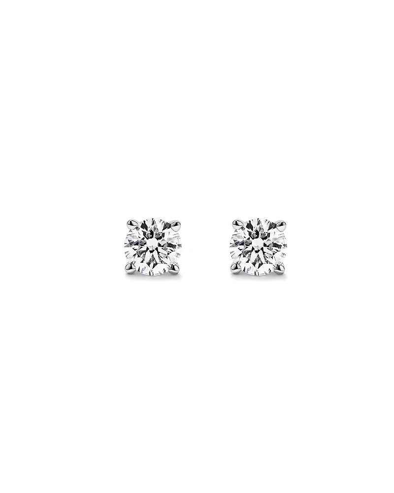 0.65TW Lab Diamond Solitaire Stud Earrings in 10kt White Gold