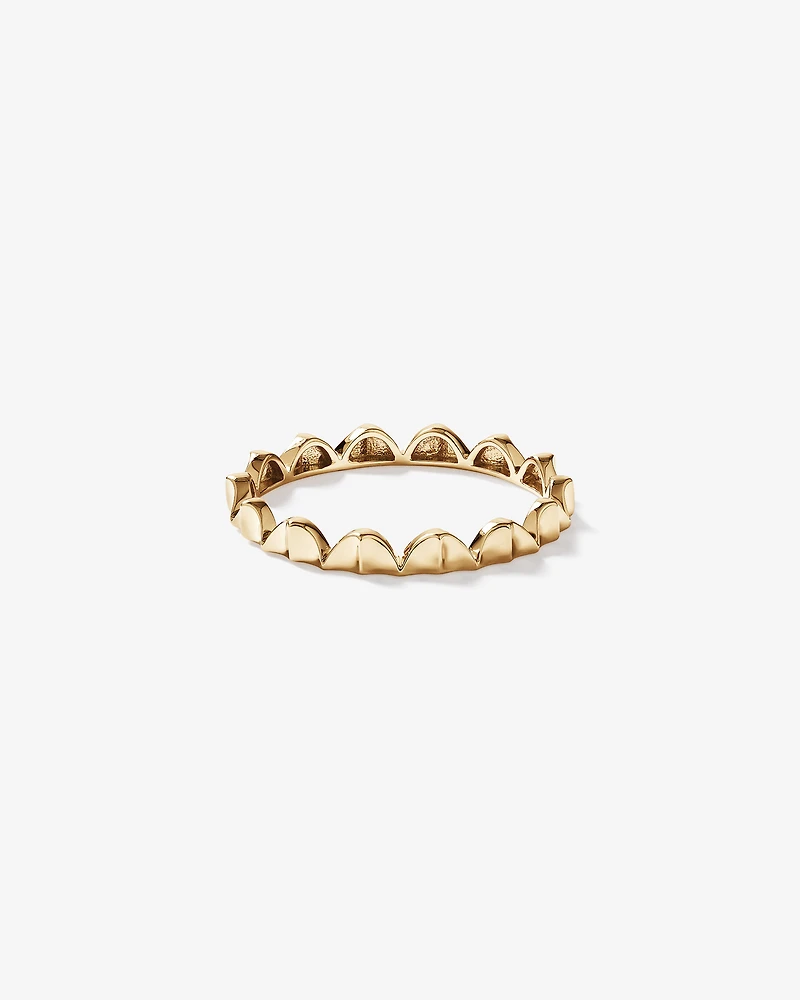 Signature Connect Curve Ring 10kt Yellow Gold