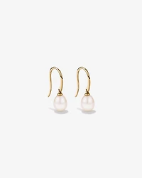 Drop Earrings with Cultured Freshwater Pearl in 10kt Yellow Gold