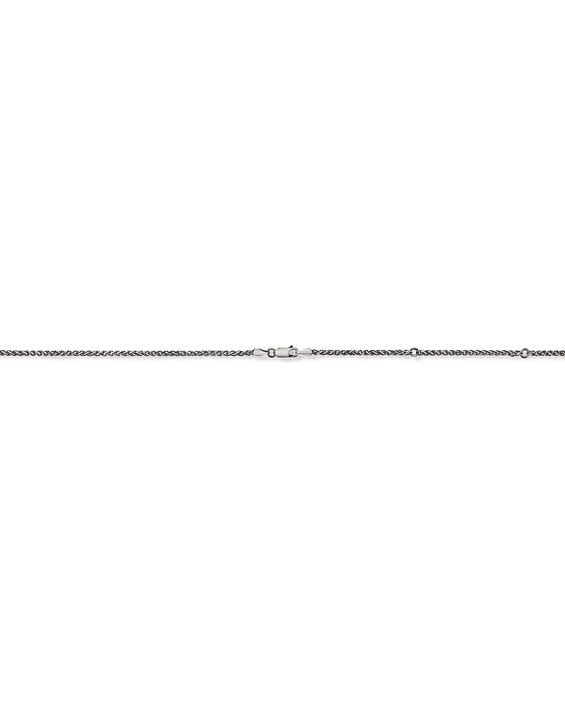 Chaîne en argent sterling oxydé de 65 cm (25 po)