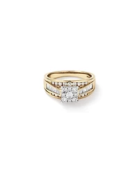 Engagement Ring with 1.00 Carat TW of Diamonds in 14kt White and Yellow Gold