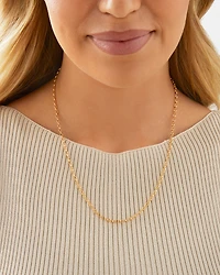 50cm (20") Oval Belcher Chain in 10kt Yellow Gold