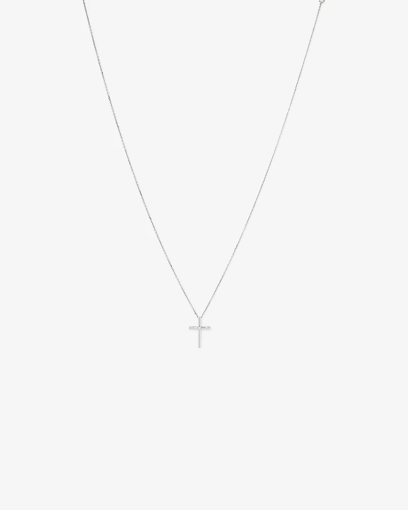 Diamond Accent Cross Pendant in Sterling Silver