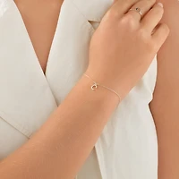 19cm (7.5") C Initial Bracelet in Sterling Silver