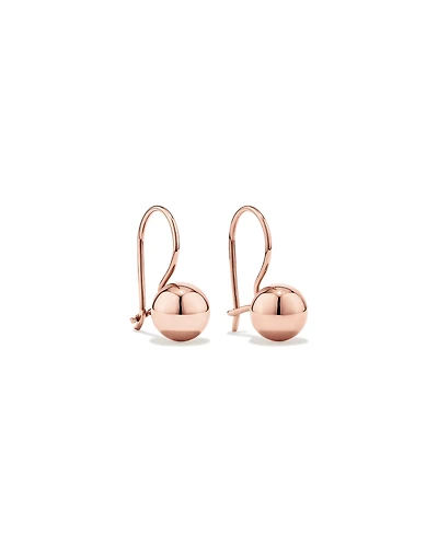 Boucles d'oreilles Euroball de 7 mm en or rose 10 kt