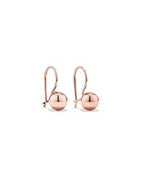 Boucles d'oreilles Euroball de 7 mm en or rose 10 kt