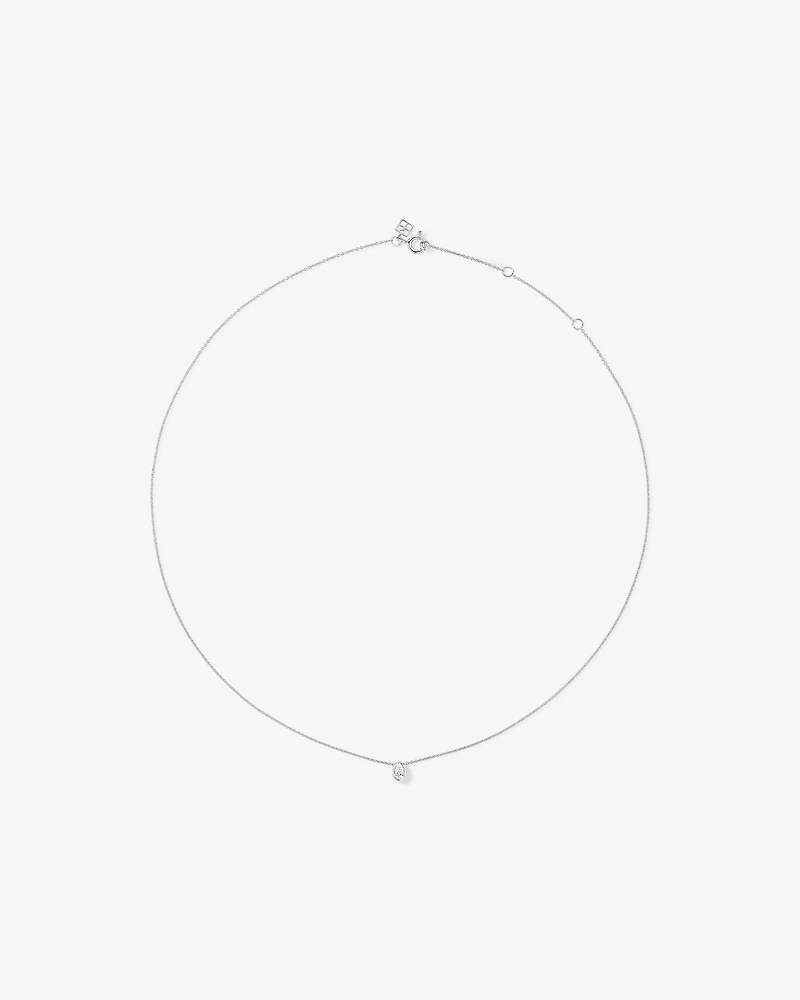 0,25 carat TW pendentif serti clos avec diamant de laboratoire en argent sterling