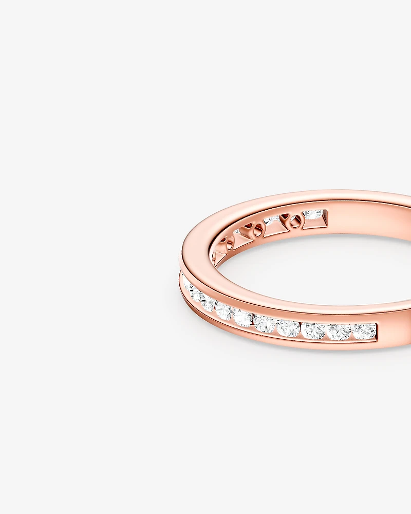 Wedding Band with 0.34 Carat TW of Diamonds in 14kt Rose Gold