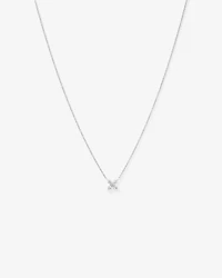50cm (20") Cubic Zirconia Floral Necklace in Sterling Silver