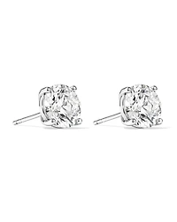 4,00 carats TW Boucles d’oreilles solitaires en diamant cultivé en laboratoire en or blanc 14 carats
