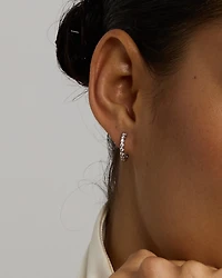 0.50 Carat TW Laboratory-Grown Diamond Hoop Earrings in Sterling Silver