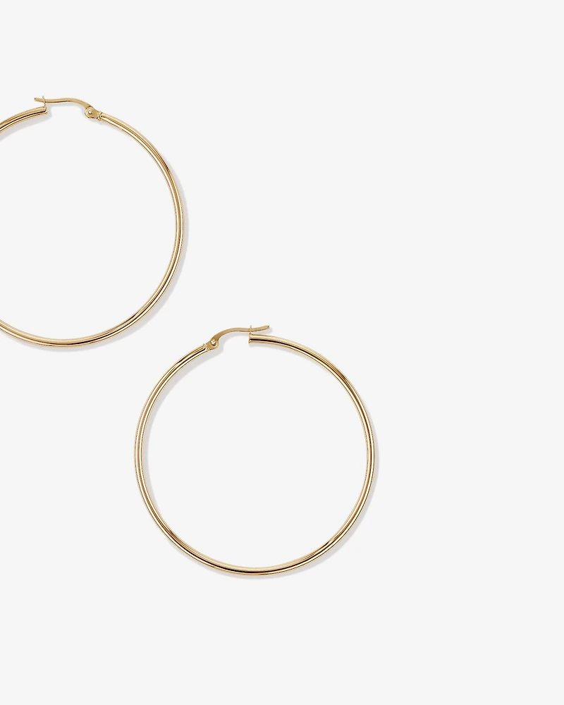 45mm Hoop Earrings in 10kt Yellow Gold