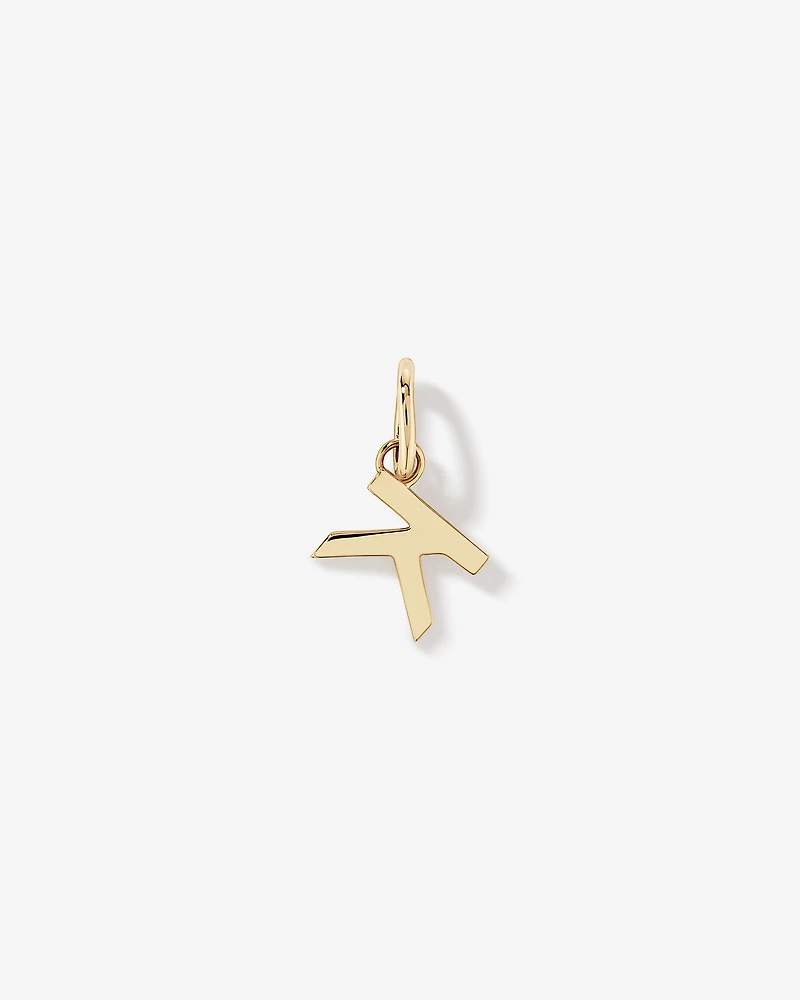 Letter K Initial Pendant in 10kt Yellow Gold