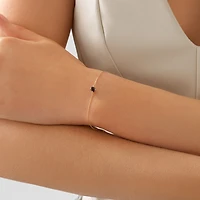 Bracelet en or jaune 10 K de 19 cm à saphir