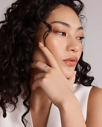 Signature Connect Curve Diamond Ring in Sterling Silver