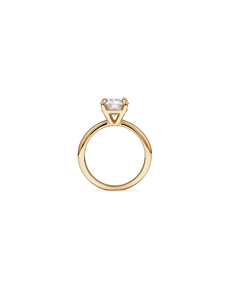 2.25 Carat Round Brilliant Laboratory-Grown Diamond Solitaire Ring 14kt Yellow Gold