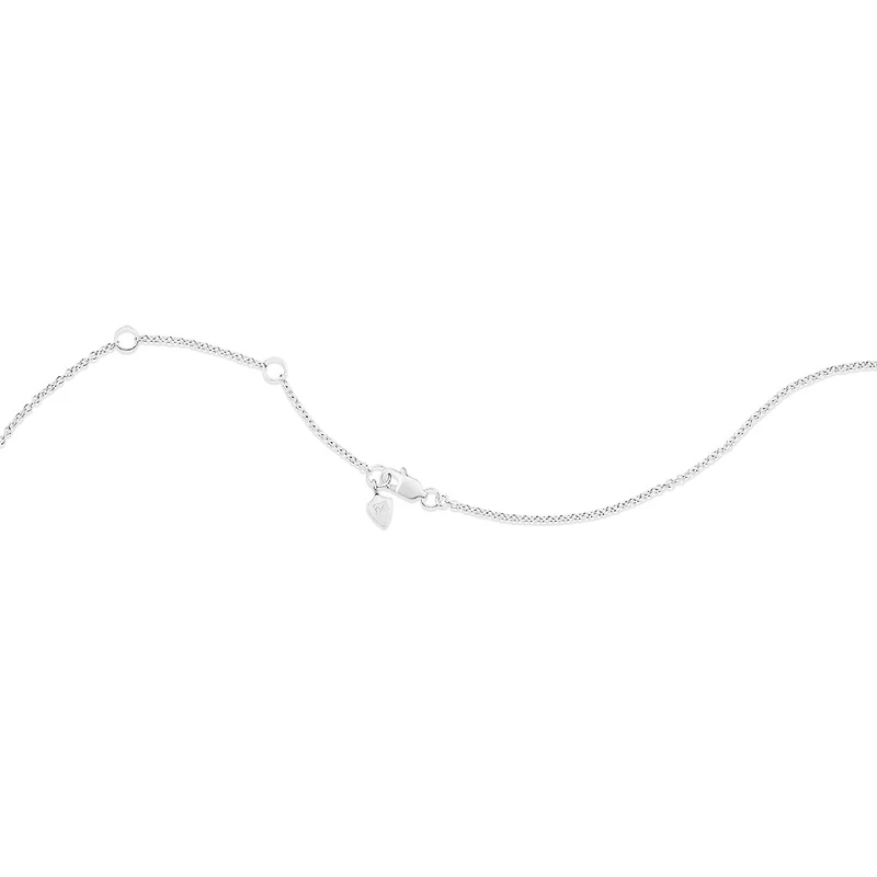 Open Circle Pendant with Cubic Zirconia in Sterling Silver