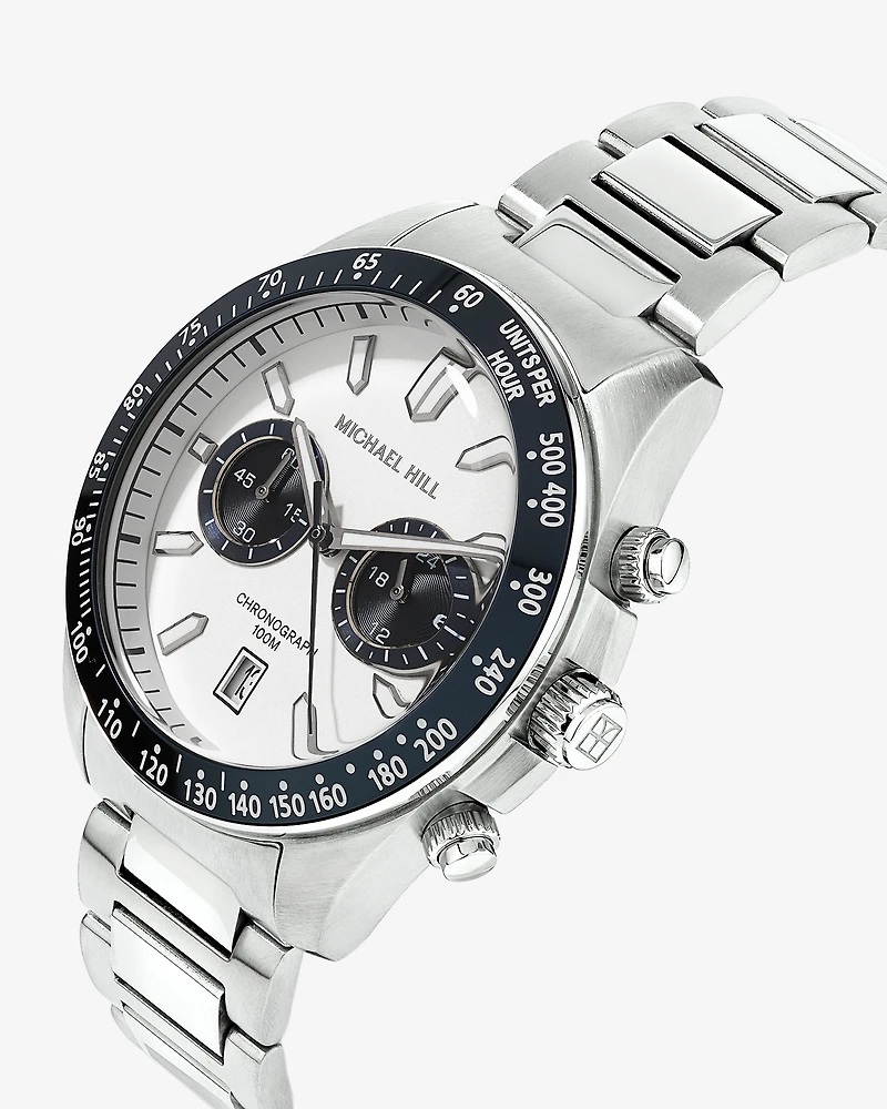 Two-Tone Men's Chronograph Watch in Blue Tone Stainless Steel