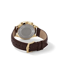 Montre chronographe pour homme 42 mm en acier inoxydable doré