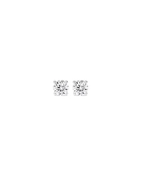 Certified 0.50 Carat TW Diamond Solitaire Stud Earrings in 18kt White Gold