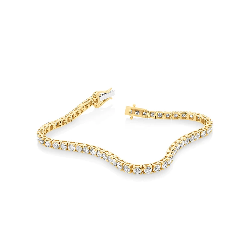 4.92 Carat TW Diamond Tennis Bracelet in 10kt Yellow Gold