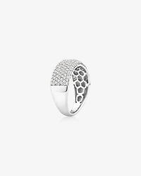 Diamond Pave Ring with 1.00 Carat TW Diamond in 10kt White Gold