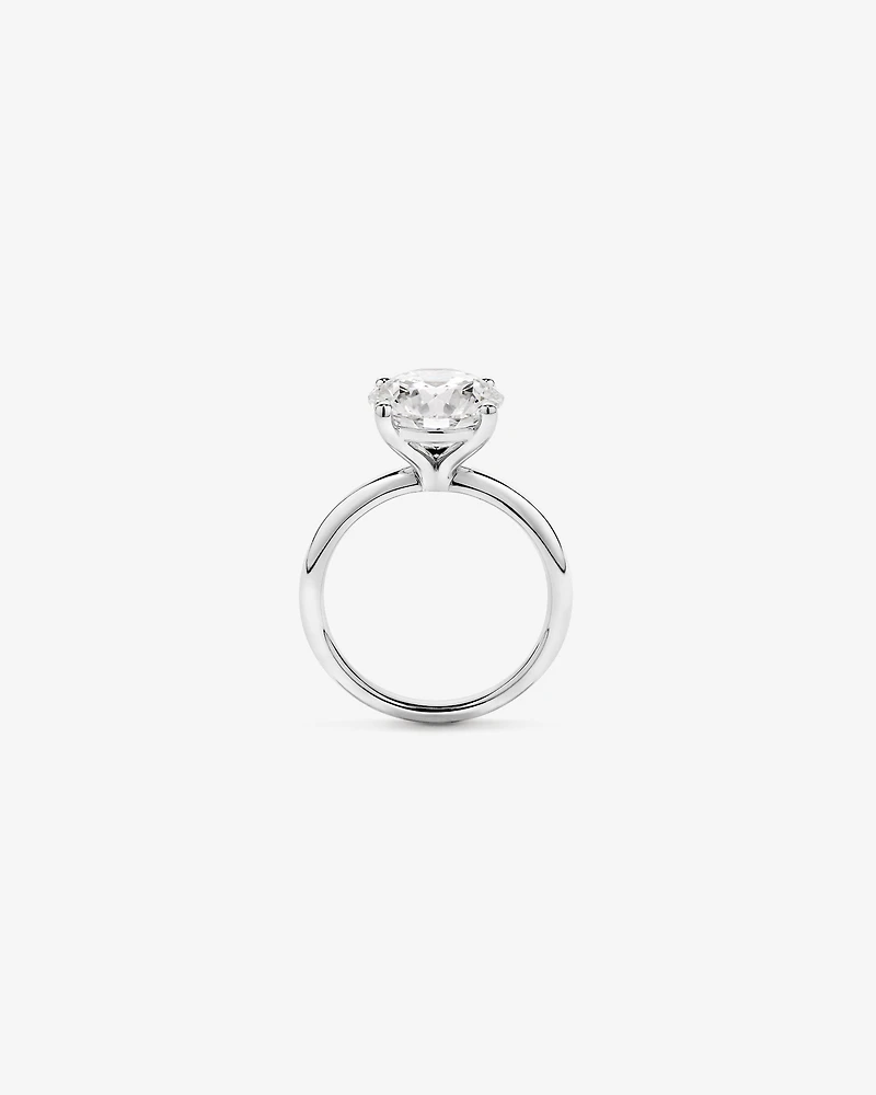 4.00 Carat TW Round Brilliant Laboratory-Grown Diamond Solitaire Engagement Ring Platinum