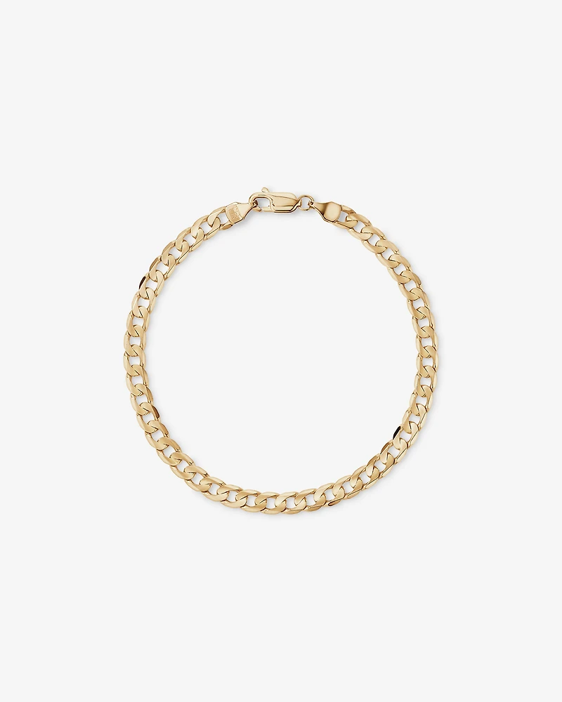 23cm (22") 4.5mm-5mm Width Curb Bracelet in 10kt Yellow Gold