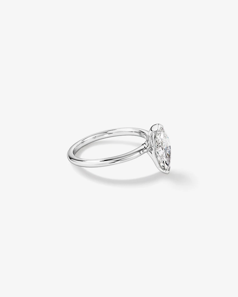 1.25 Carat TW Marquise Laboratory-Grown Diamond Solitaire Engagement Ring 14kt White Gold