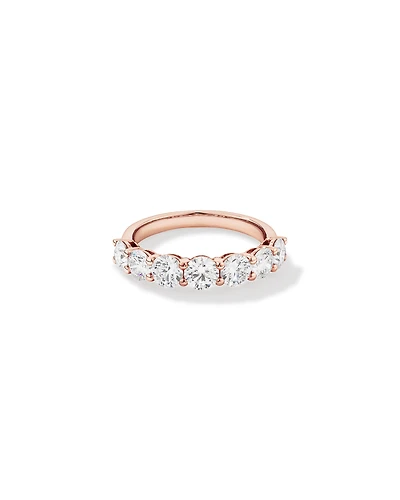 2.00 Carat TW Round Brilliant Laboratory-Grown Diamond Wedding Ring in 14kt Rose Gold