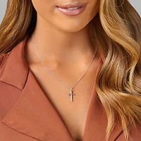 Cross Pendant in 10kt White Gold