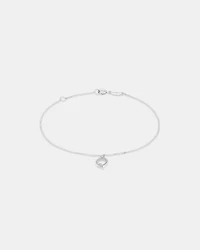 Bracelet à initiale « Q » en argent
