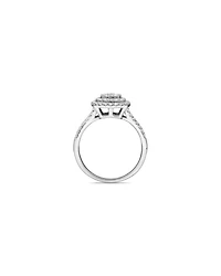 0.65 Carat TW Cushion Shaped Cluster Halo Diamond Ring in 10kt Gold
