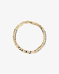 19cm (22") 6mm-6.5mm Width Curb Bracelet in 10kt Yellow Gold