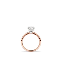 1.50 Carat TW Round Brilliant Laboratory-Grown Diamond Solitaire Engagement Ring 14kt Rose and White Gold