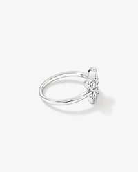 Bague papillon en zircon cubique en argent sterling
