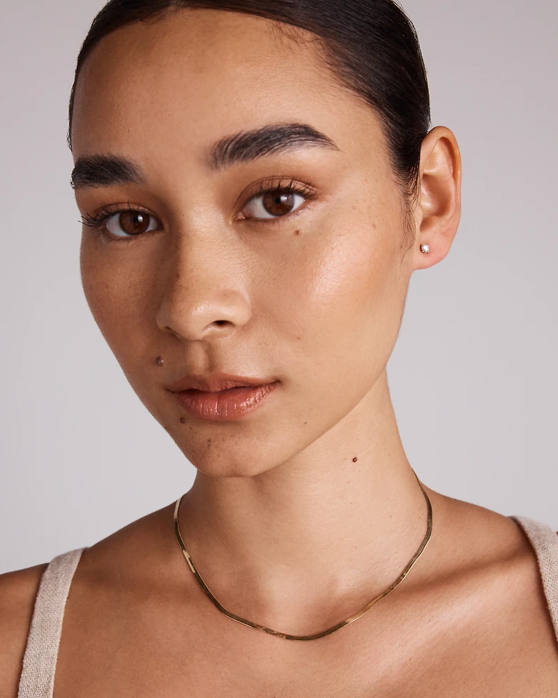 Chaîne à chevrons en or jaune 10 K de 45 cm, largeur 2 2,5 mm