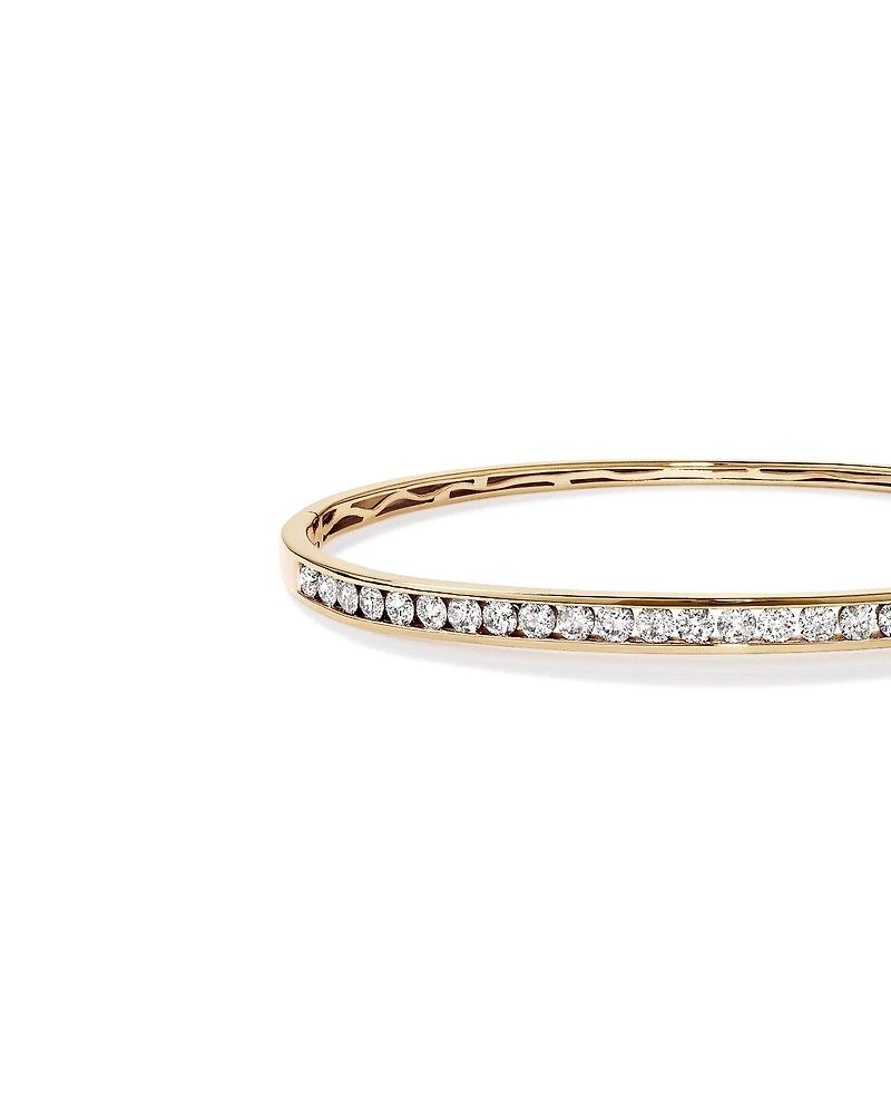 Bangle with 2 Carat TW Of Diamonds in 10kt Yellow Gold