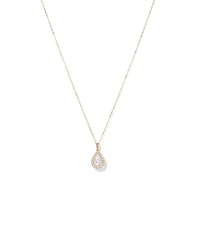 Lume Lab Pear Pendant with 1.00 Carat TW of Laboratory-Grown Diamonds in 10kt White Gold