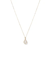 Lume Lab Pear Pendant with 1.00 Carat TW of Laboratory-Grown Diamonds in 10kt White Gold