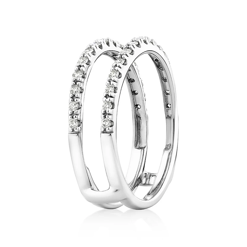 Enhancer Ring with 0.25 Carat TW of Diamonds in 14kt White Gold