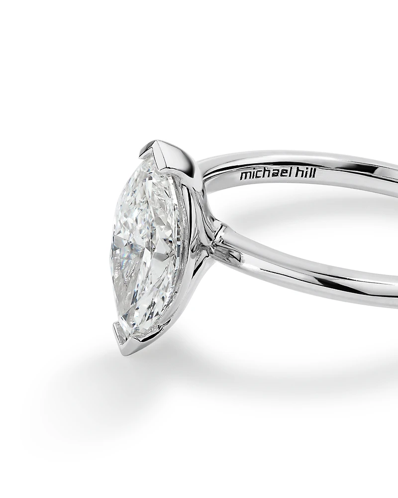 Solitaire Engagement Ring with 1.25 Carat TW of Laboratory-Grown Diamond in 14kt White Gold