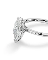 Solitaire Engagement Ring with 1.25 Carat TW of Laboratory-Grown Diamond in 14kt White Gold