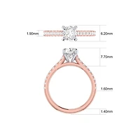 Engagement Ring with 1 1/4 Carat TW of Diamonds in 14kt Rose/White Gold