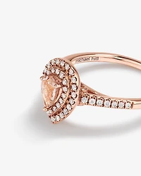 Sir Michael Hill Designer Fashion Ring with Morganite & 0.25 Carat TW of Diamonds in 10kt Rose Gold