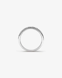 Men's Silver Ring with 0.25 Carat TW of Black Diamonds