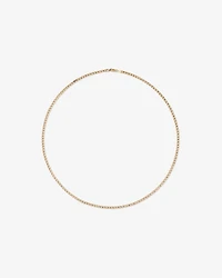 55cm (22") 3mm-3.5mm Width Hollow Curb Chain in 10kt Yellow Gold