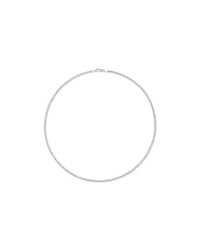 55cm (22") 3.5-4mm Width Fine Curb Chain Necklace in Sterling Silver