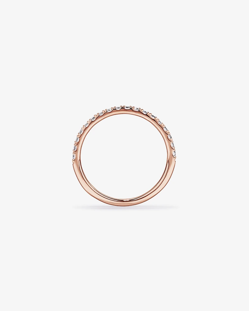 0.34TW Round Brilliant Laboratory-Grown Diamond Wedding Band 14kt Rose Gold